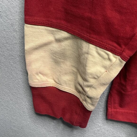 Orvis Crewneck Rugby Striped Heavy Duty Long Sleeve Red Baige XL - Picture 5 of 14